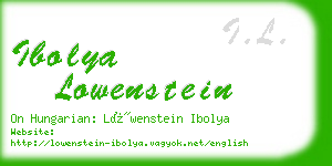 ibolya lowenstein business card